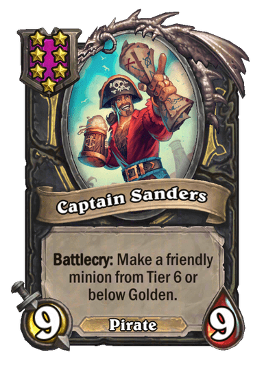 Captain Sanders Hearthstone kártya