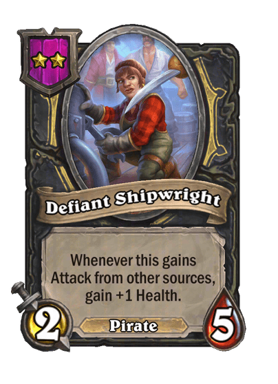 Defiant Shipwright Hearthstone kártya