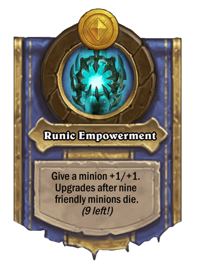 Runic Empowerment Hearthstone kártya