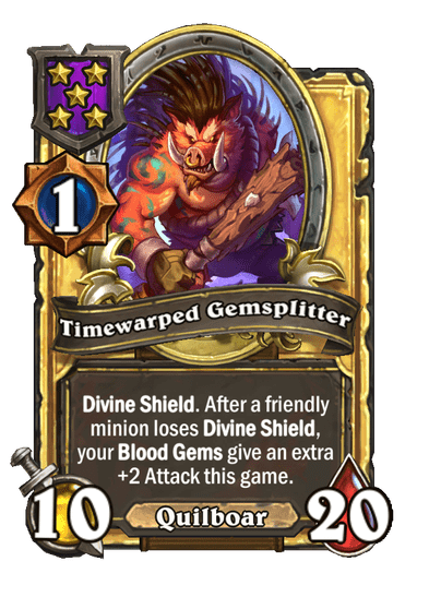 Timewarped Gemsplitter Hearthstone kártya