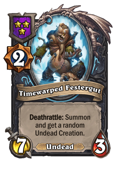 Timewarped Festergut Hearthstone kártya