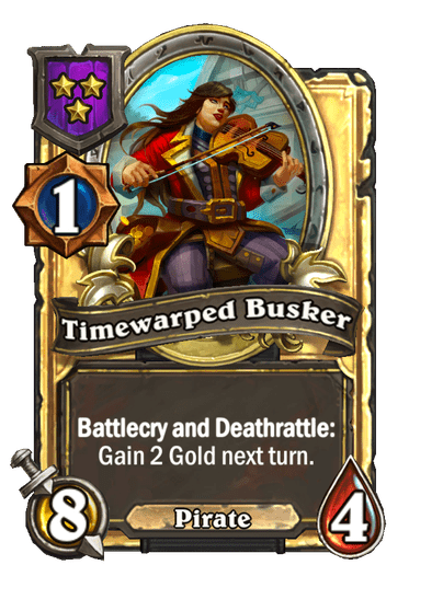 Timewarped Busker Hearthstone kártya