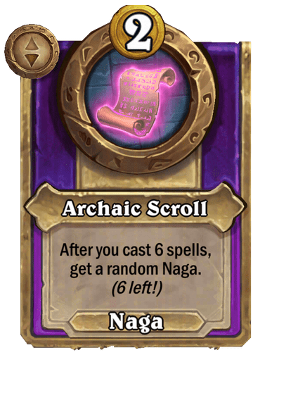 Archaic Scroll Hearthstone kártya