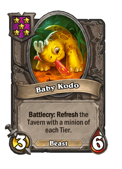 Baby Kodo Hearthstone kártya