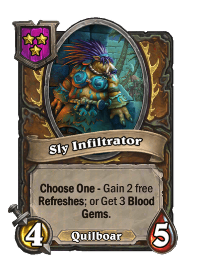 Sly Infiltrator Hearthstone kártya