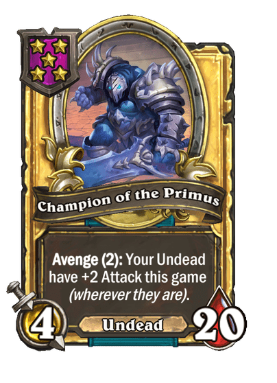 Champion of the Primus Hearthstone kártya