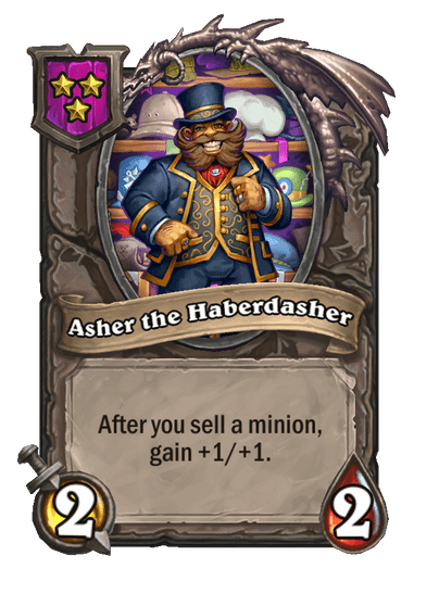 Asher the Haberdasher Hearthstone kártya