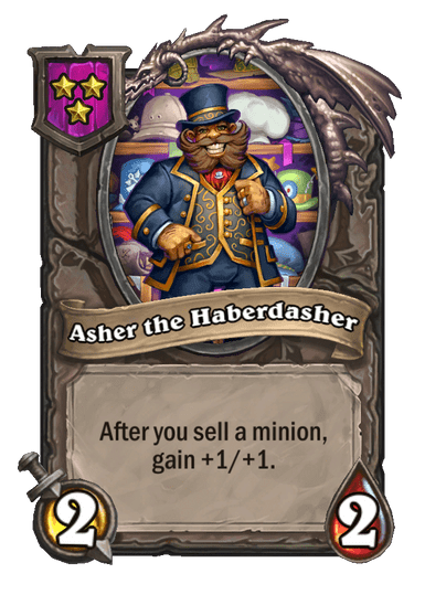 Asher the Haberdasher Hearthstone kártya