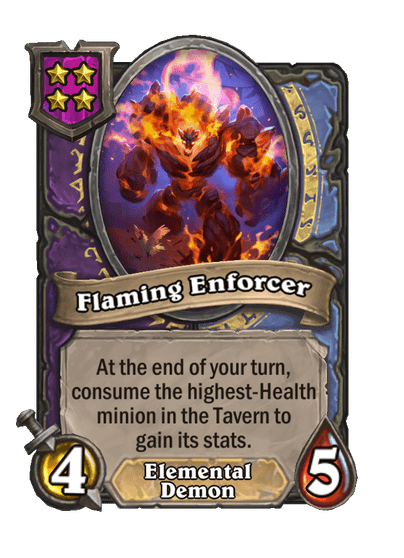 Flaming Enforcer Hearthstone kártya