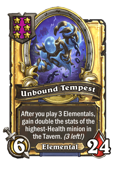 Unbound Tempest Hearthstone kártya