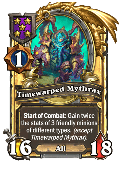Timewarped Mythrax Hearthstone kártya