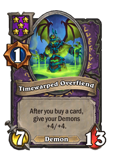 Timewarped Overfiend Hearthstone kártya