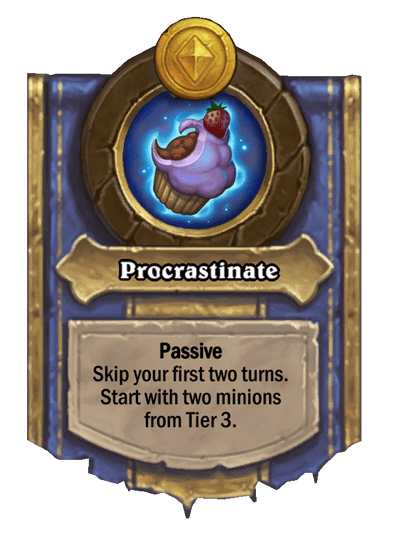 Procrastinate Hearthstone kártya