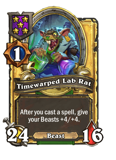 Timewarped Lab Rat Hearthstone kártya