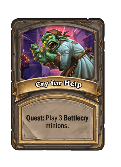 Cry for Help Hearthstone kártya
