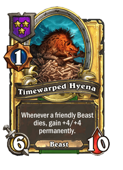 Timewarped Hyena Hearthstone kártya