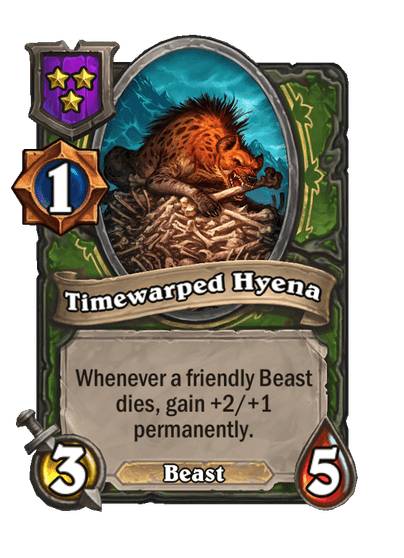 Timewarped Hyena Hearthstone kártya