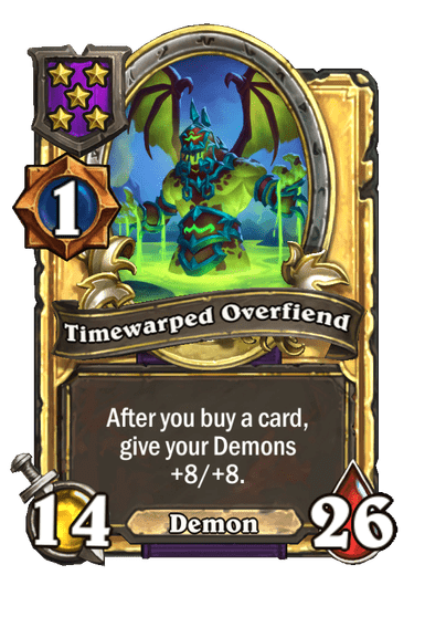 Timewarped Overfiend Hearthstone kártya