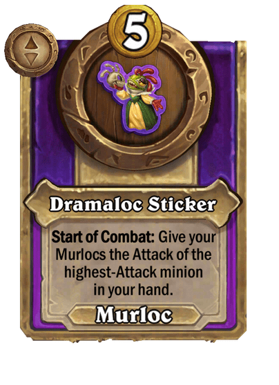 Dramaloc Sticker Hearthstone kártya