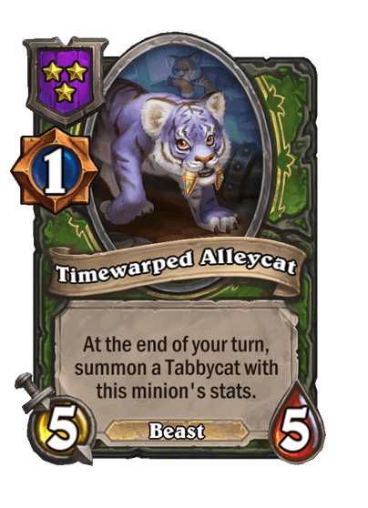 Timewarped Alleycat Hearthstone kártya