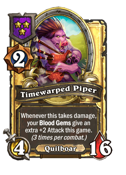 Timewarped Piper Hearthstone kártya