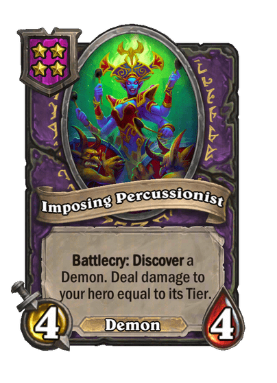 Imposing Percussionist Hearthstone kártya
