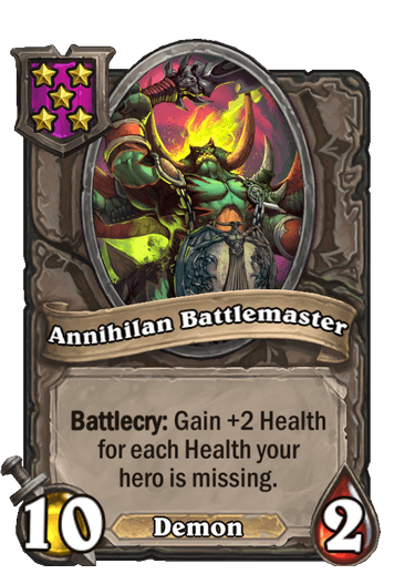 Annihilan Battlemaster Hearthstone kártya