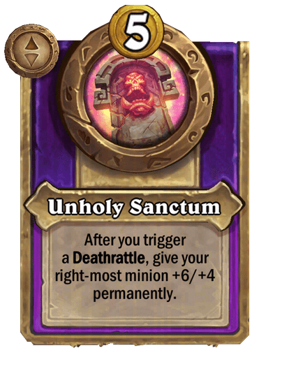 Unholy Sanctum Hearthstone kártya