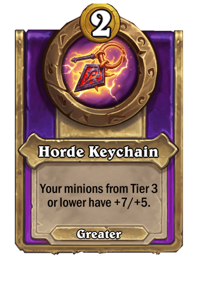 Horde Keychain Hearthstone kártya