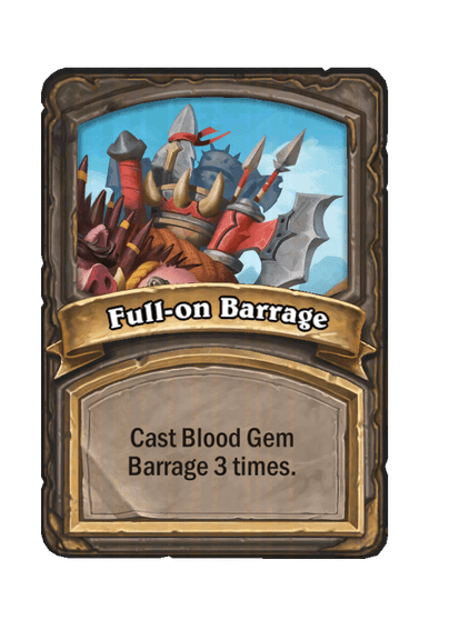 Full-on Barrage Hearthstone kártya