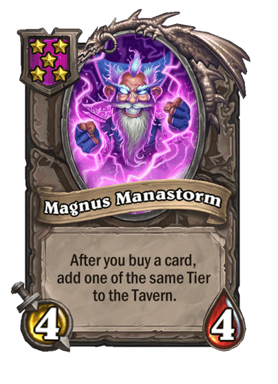 Magnus Manastorm Hearthstone kártya
