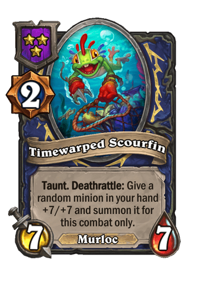 Timewarped Scourfin Hearthstone kártya