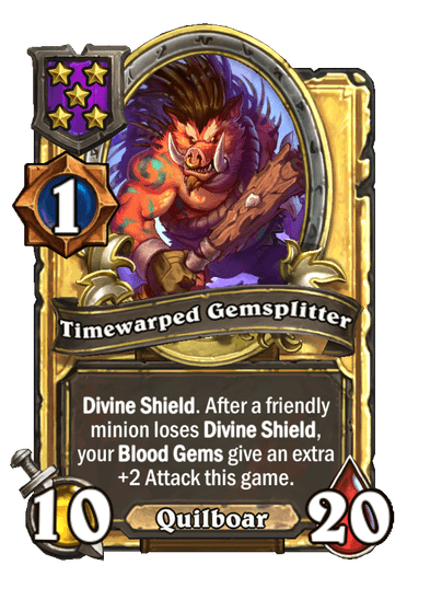 Timewarped Gemsplitter Hearthstone kártya