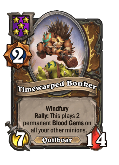 Timewarped Bonker Hearthstone kártya