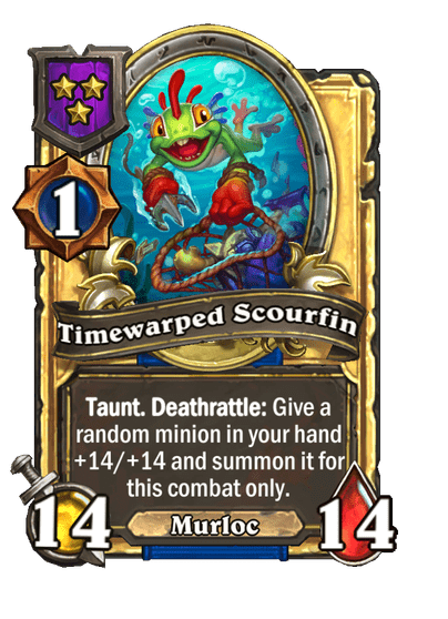 Timewarped Scourfin Hearthstone kártya