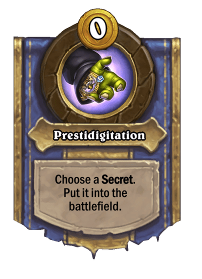 Prestidigitation Hearthstone kártya