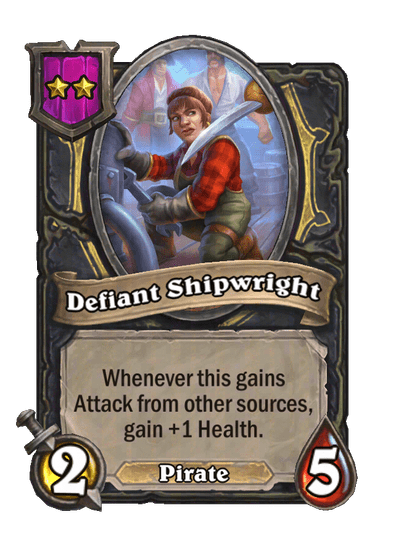 Defiant Shipwright Hearthstone kártya
