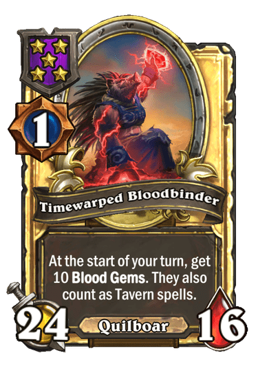 Timewarped Bloodbinder Hearthstone kártya