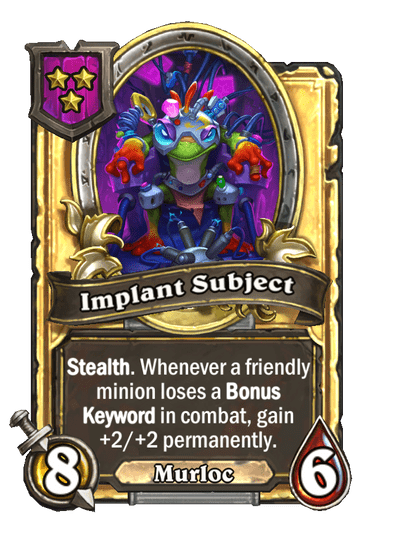 Implant Subject Hearthstone kártya