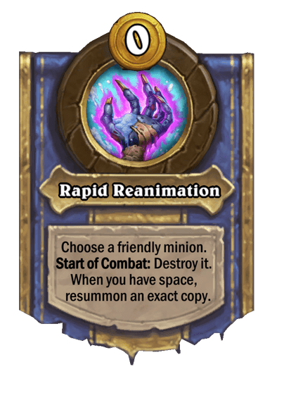 Rapid Reanimation Hearthstone kártya