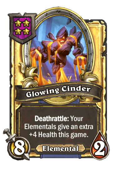 Glowing Cinder Hearthstone kártya