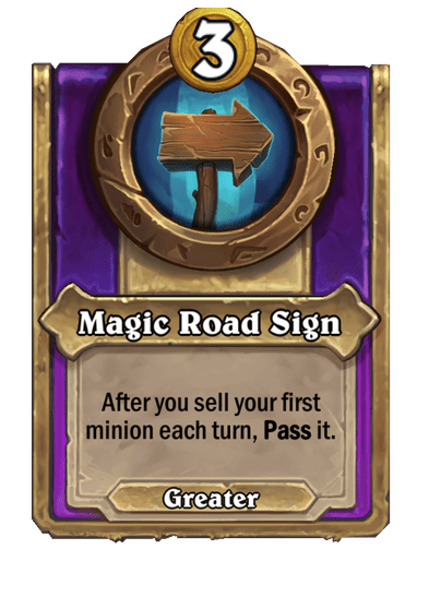 Magic Road Sign Hearthstone kártya
