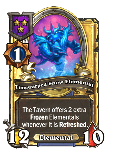 Timewarped Snow Elemental Hearthstone kártya