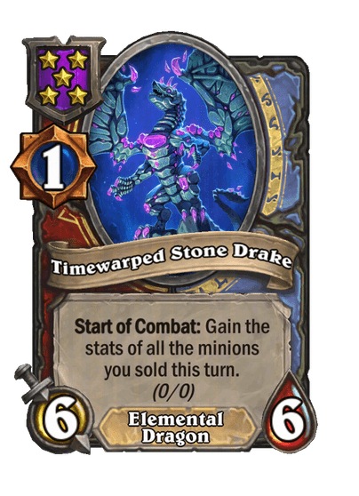 Timewarped Stone Drake Hearthstone kártya