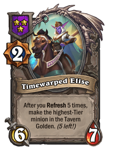 Timewarped Elise Hearthstone kártya