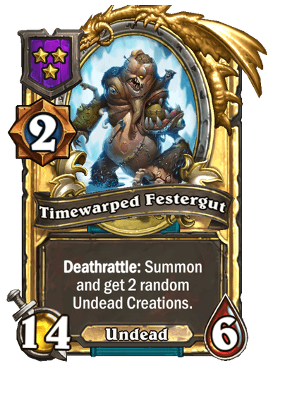 Timewarped Festergut Hearthstone kártya