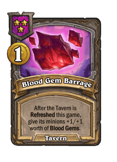 Blood Gem Barrage Hearthstone kártya