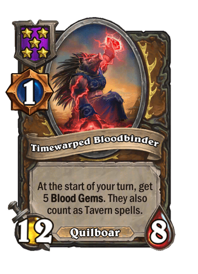 Timewarped Bloodbinder Hearthstone kártya