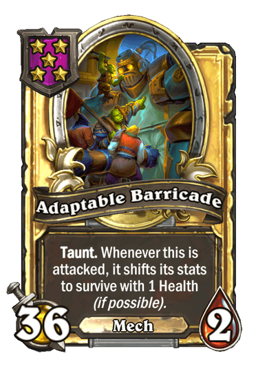 Adaptable Barricade Hearthstone kártya