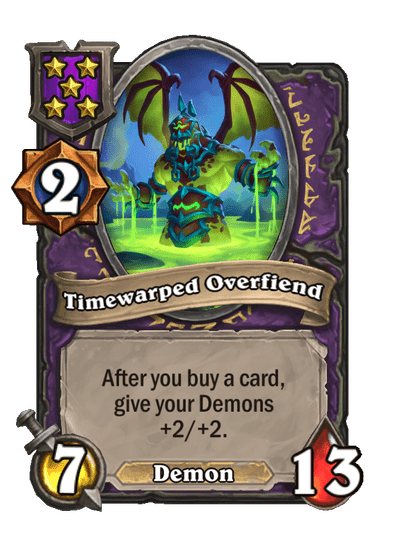 Timewarped Overfiend Hearthstone kártya